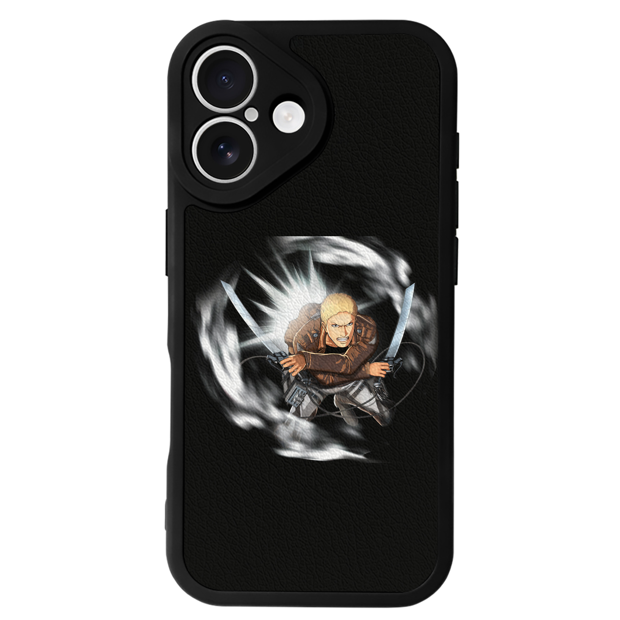 （画像用） 進撃の巨人 ライナー・ブラウン Attack on Titan Reiner Braun 【iPhone 16シリーズ対応】シリコンスマホケース（レザー調） 材質：シリコン
